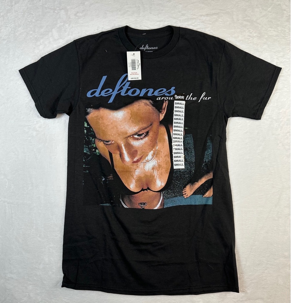 Deftones Around the Fur Graphic Tee Black Band Shirt Spencers Small NEW